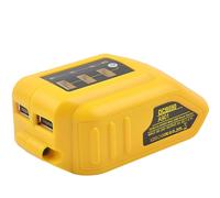Adattatore batteria per Dewalt 12 V/20 V max caricatore USB con 2 porte e indicatore di stato di carica per batteria al litio Dewalt 14,4 V 18 V/20 V DCB127 DCB180 DCB181 DCB206 DCB606 DCB609