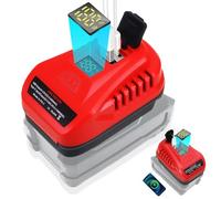 Adattatore batteria per Einhell, caricabatterie USB portatile con tipo C PD2.0 e 1 porta USB QC3.0, può caricare la batteria per Einhell 18 V batteria di ricambio