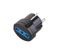 Adattatore bipasso spina schuko nero polybag