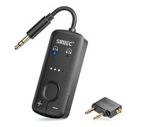 Adattatore Bluetooth 5.3 per Aereo con AptX Bassa Latenza, Airfly Trasmettitore Bluetooth Supporta 2 Airpods o Cuffie, con Jack Aux 3.5mm Trasmettitore Wireless Audio Per Viaggio, TV, Palestra, Nero