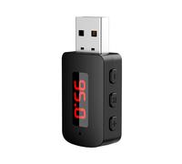 Adattatore Bluetooth 5.4 per auto, trasmettitore FM USB, ricevitore, chiamata in vivavoce, display LED automatico, audio, musica wireless