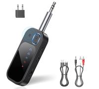 Adattatore Bluetooth 5.4, ricevitore trasmettitore Bluetooth 2 in 1, jack da 3,5 mm per desktop, laptop, PC, cuffie, tastiera, mouse, stereo Bluetooth, supporta scheda TF e collegamento a doppio