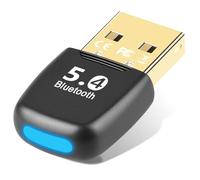 Adattatore Bluetooth 5.4 USB per PC, Ricevitore Bluetooth, Dongle Blue-tooth Low Latency Plug & Play, Supporta Windows 7/8.1/10/11 Desktop, Laptop, Mouse, Tastiera, Auricolari - Chiavetta EDR