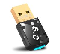 Adattatore Bluetooth 6.0 per PC, USB 6.0 Bluetooth Dongle, ricevitore trasmettitore wireless EDR per laptop, PC, auricolare tastiera mouse stereo, compatibile con Windows 11/10/8.1/7