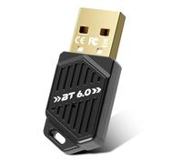 Adattatore Bluetooth 6.0 USB Dongle per PC, chiavetta Bluetooth ad alta velocità con Dual Mode BLE, supporta fino a 5 dispositivi contemporaneamente, ampia portata, bassa latenza, compatibile con