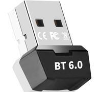 Adattatore Bluetooth 6.0 USB per PC, Collega e Usa Chiavetta Bluetooth per PC Laptop EDR Dongle USB Bluetooth Compatibile con Windows 7/10/8.1/11 (BT602)