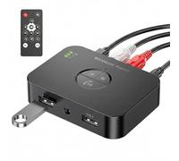 Adattatore Bluetooth impianto stereo, adattatore 6.0 stereo, ricevitore Bluetooth con telecomando Aux 3.5 mm RCA jack e trasmettitore HiFi ricevitore per altoparlanti TV
