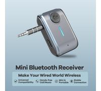 Adattatore Bluetooth mini universale; con microfono HD integrato, si connette senza fili a auto/TV/altoparlanti, consente chiamate chiare, musica e navigazione, plug and play; accessori per auto; forn