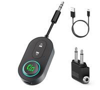 Adattatore Bluetooth trasmettitore 5.3, ricevitore Bluetooth 2 in 1, adattatore AUX Bluetooth per 2 cuffie come Airpods, Bluetoo th adattatore jack 3,5 per cuffie, auto, sistema audio, TV