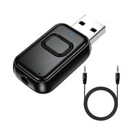 Adattatore Bluetooth USB 5.4 Trasmettitore e Ricevitore 2 in 1 Jack 3.5mm Audio Inalámbrico de Baja Latencia per TV, PC, Auto, Cuffie e Cuffie, Plug & Play