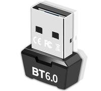 Adattatore Bluetooth USB 6.0, USB Bluetooth Dongle 150M Langstrecken-Bluetooth Stick Low Latency, Plug & Play, con Windows 10/8.1/11