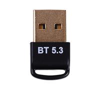 Adattatore Bluetooth USB per PC, Ricevitore Trasmettitore Dongle Bluetooth 5.3 Adattatore USB Accoppiamento Automatico Stabile Supporto Spina Placcata Oro per 8.1 10 11 PC