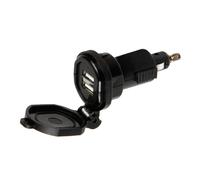 Din-Tech, caricabatteria Din 2 porte Usb - Fast Charge - 2700 mA - 12/32V