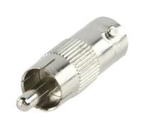 ADATTATORE BNC FEMMINA A RCA MASCHIO IN METALLO NICHELATO