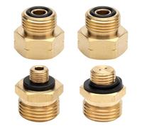 Adattatore bombola gas Set di 4 pezzi di kit europeo adattatori bombole gas adattatori per bombole del gas Realizzato in ottone per collegare i regolatori di pressione alle bombole di gas straniere