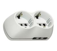 Adattatore Bticino S3614D B4 Bianco Con 2 Prese Bipasso E 2 Schuko