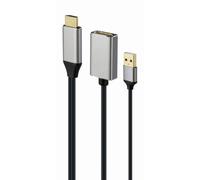 Adattatore CableXpert Active 4K da HDMI a DisplayPort, nero - A-HDMIM-DPF-02 NEW