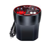 Adattatore Caricabatterie Auto Ricarica Rapida - Adattatore USB per Auto con Inverter,Alimentatore Universale per da Viaggio Escursionismo Campeggio Vacanze
