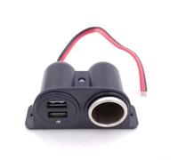 Adattatore caricabatterie da auto 12 V/24 V splitter con doppia porta USB ricarica rapida per Dash Cam GPS - interruttori indipendenti display LED presa di alimentazione del veicolo