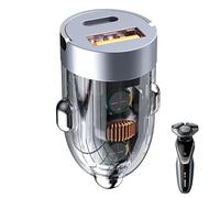 Adattatore caricabatterie per auto ad alta potenza 120 W uscita spina più leggera, USB e Type-C Port Ricarica rapida | Caricatore per telefono a basso profilo invisibile per auto, telefoni