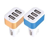 Adattatore Caricatore da Auto Accessorio Di Ricarica Interni Veicolo | Adattatore Auto 3 Porte USB Ricarica Design a Dissipazione Termica Efficiente per Smartphone Tablet Laptop e Altri
