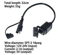 Adattatore Caricatore Presa USB Impermeabile Per Moto 12V
