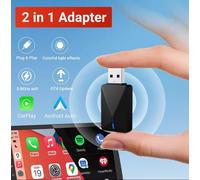 Adattatore CarPlay Android Auto 2 in 1 cablato a Wireless 5GHz Plug & Play port