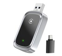 Adattatore Carplay wireless 2 in 1 Android AUTO Smart AI Box Controllo vocale WiFi e Bluetooth CarPlay cablato su Carplay wireless