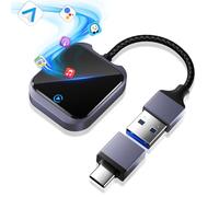 Adattatore CarPlay Wireless con Connessione Bluetooth e WiFi 5Ghz Veloce e Stabile, Mini Wireless CarPlay Adapter compatibile con iPhone 6 o superiore/iOS10+ e auto dal 2016, con USB-A/Tipo-C