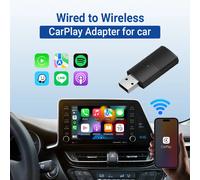 Adattatore CarPlay Wireless Dongle Bluetooth WiFi Plug & Play auto Universale