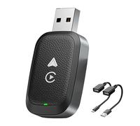 Adattatore CarPlay Wireless per Ferrari Roma 2021 2022 2023 2024, 2-in-1 CarPlay Wireless Adapter Bluetooth, Plug & Play, Converte Il Carplay Cablato in Wireless,A Black