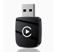 Adattatore CarPlay Wireless per Ford Bronco Base Big Bend Outer Banks Badlands Wildtrak, Converte Carplay da Cablato in Wireless, 2-in-1 Plug And Play Veloce e Stabile,Black