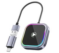 Adattatore Carplay Wireless per Rivian R1T R1S, 2 in 1 Adattatore USB Plug & Play Connessione Veloce Bluetooth, Controllo Vocale