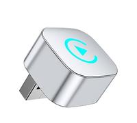 Adattatore Carplay Wireless per Suzuki Vitara 2020 2021 2022 2023 2024, 2-in-1 CarPlay Wireless Adapter Bluetooth, Converte CarPlay Cablato in Wireless, Plug And Play, B Silver