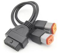 Adattatore Cavo Diagnostico per Motocicletta OBD2 4 Pin 6 Pin 2 in 1 Cavo per Motocicletta Compatibile con Harley Davidson Moto 4 Pin + 6 Pin Connettore Motorad