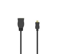 Adattatore Cavo HDMI™, Maschio T.-D (Micro)/Femmina T.-A, Ethernet, Dorato