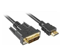 Adattatore cavo video Sharkoon 5 m HDMI a DVI-D oro nero