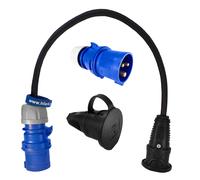 ADATTATORE CEE Schuko Frizione PCE Spina 230V Campeggio Camper H07RN-F 3x2,5mm²