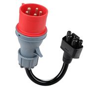 Adattatore CEE su compatibile con adattatore Tesla, 5 pin, 16 A, set di adattatori CEE a 5 poli per caricabatterie Mobile Wallbox/EV, cavo di prolunga C-EE, IP44 per uso esterno (5 pin, 16 A)