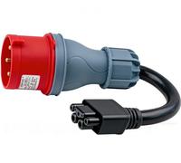 Adattatore CEE su compatibile con adattatore Tesla 5 pin 32 A, set adattatore CEE 5 poli per caricatore Mobile Wallbox/EV, cavo di prolunga C-EE, uso esterno IP44 (5 pin 32A)