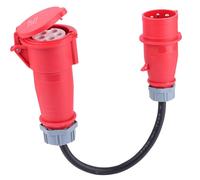 Adattatore CEE Trifase 32A (22 kW), Spina 16A a presa 32A, Trifase, 380-415V, 5 Poli, Cavo H07RN-F 5G 2,5mm², Adattatore CEE 16 A maschio a 32 A, 3 fasi, 380-400 V, 5 poli, H07RN-F 5G 2,5 mm²