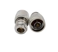 Adattatore coassiale RF tipo N argento da 2 pezzi N spina maschio a connettore adattatore coassiale RF coassiale diritto N Jack femmina