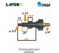 ADATTATORE COGET PER PISTOLA LAVOR FASA PER IDROPULITRICE 1/4" MASCHIO