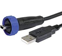 Adattatore collegamento USB 2.0 - IP68 Spina dritta PX0441/3M00 USB A/Mini USB B PX0441/3M00 Bulgin Contenuto: 1 pz.