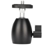 Adattatore compatto con testa a sfera per treppiede, fotocamera, smartphone, luce LED, audio di alta qualità, connettori placcati in oro, lega di