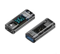 Adattatore compatto e leggero da USB A a USB C, trasferimento dati ad alta velocità, 10 Gbps, comodo indicatore del livello di potenza (nero)