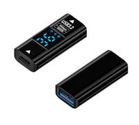 Adattatore compatto e leggero da USB A a USB C, trasferimento dati ad alta velocità, 10 Gbps, comodo indicatore del livello di potenza (nero)