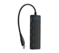 Adattatore compatto per hub USB 3.0 a 4 porte, splitter USB per desktop e laptop, per collegare più dispositivi con cavo da 20 cm
