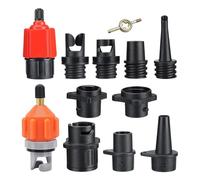 Adattatore compressore per piastra per paddle - Convertitore pompa ad aria - Attacco testa pompa con 9 ugelli, fissaggio pompa ad aria per tavole gonfiabili e kayak