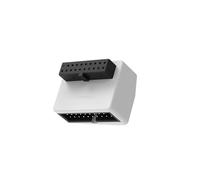 Adattatore con Connettore Interno A 90 Gradi A 19 Pin USB 3.2 Gen1, Convertitore da USB 3.0 Maschio A Femmina per Pannello Frontale USB-A, RVS,